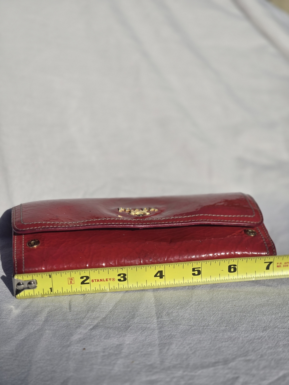 Prada Dark Pink Patent Leather Clutch Wallet - Picture 10 of 12